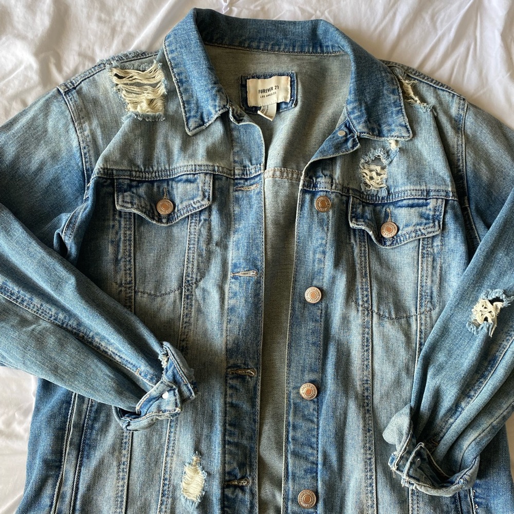 Distressed Denim Jacket
